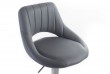 Barová stolička G21 Aletra Grey, koženková, prešívaná, šedá
