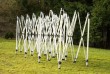 Záhradný skladací stan - modrý, 3 x 9 m