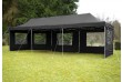 Záhradný párty stan čierny pavilón 3 x 9 m + bočné diely