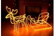 Svetelná LED dekorácia vianočný sob - 140 cm, teple biely