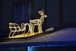 Svetelná LED dekorácia vianočný sob - 140 cm, teple biely