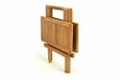 Záhradný drevený skladací stolík DIVERO výška 50 cm
