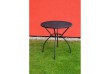 Záhradný celokovový okrúhly stôl ZWMT-06, 72 cm, čierny