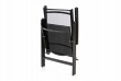 Záhradná polohovateľná stolička + stolička pod nohy - čierna