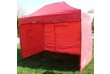 Záhradný párty stan DELUXE nožnicový + bočná stena - 3 x 4,5 m červená