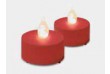 Dekoratívna sada - 2 čajové sviečky – červená