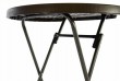 Záhradný barový stolík okrúhly - ratanová optika 110 cm - hnedý
