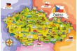 Puzzle Mapa České republiky 120 dílků + 14 kvízů naučné 40x28cm v krabici