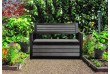 Záhradná lavica s úložným priestorom HUDSON - antracit