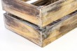 Sada 3x drevená debnička VINTAGE DIVERO hnedá - 44 x 28 x 19