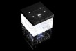 Vonkajšie solárne osvetlenie - sklenená kocka - biela 7 x 7 x 5 cm