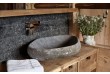 Umývadlo z prírodného riečneho kameňa The lavabo Batu Kali - malé