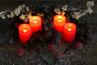 Dekoratívna sada - 4 adventné LED sviečky, červené