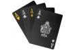 Poker karty plastové - čierne/zlaté