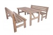 Záhradný masívny drevený stôl VIKING sivý - 150 cm