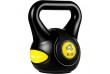 MOVIT Kettlebell činka - 4 kg, čierna/žltá