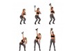 MOVIT Kettlebell činka - 8 kg, čierna/oranžová