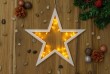 Vianočná dekorácia - hviezda, 20 LED, teple biela
