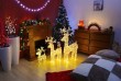 Svetelná dekorácia vianočný sob - 100 cm, teple biely