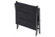 Sklopná hliníková stolička - čierna, tmavosivý rám