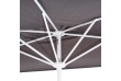Balkónový slnečník polkruhový s kľučkou, 265 x 138 x 230 cm
