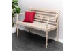 DIVERO 2-miestna lavica - 119 cm, teak, biela shabby