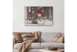 Nástenná maľba bicykel s vianočnou hviezdou, 40 x 60 cm