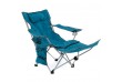 Kempingová stolička s odnímateľnou podnožkou, modrá