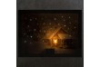 Nástenná maľba Zimný dom, 1 LED, 30 x 40 cm