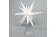 Vianočná dekorácia - hviezda s časovačom, 35 cm, biela