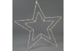 NEXOS Vianočná LED dekorácia strieborná hviezda, farebná
