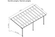 Veľká záhradná hliníková pergola BRUCE J, 618 x 305 cm