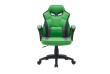 Ergonomická kancelárska stolička, zelená s fialovými prvkami