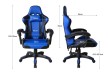 Ergonomická herná stolička s vankúšikmi, modrá