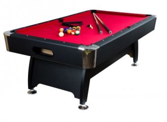 GamesPlanet® biliardový stôl PREMIUM, červeno/čierny,8 ft