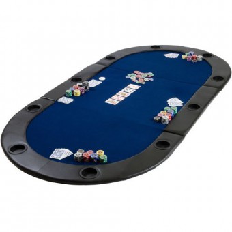 Poker podložka skladacia modrá