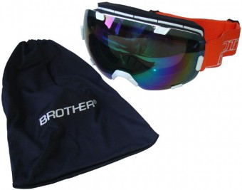 Brother Lyžiarske okuliare s veľkým zorníkom B298 - biele