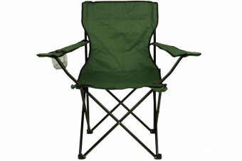 Skladacia stolička s držiakom - zelená