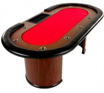 XXL pokerový stôl Royal Flush, 213 x 106 x 75 cm, červená