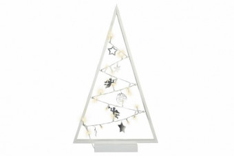 Svetelná dekorácia biela - Vianoce - 20 LED teplá biela