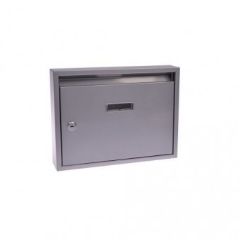 Schránka poštovní paneláková 325x240x60mm šedá bez děr