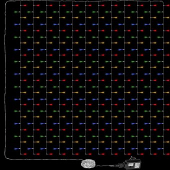 VOLTRONIC svetelný záves 3 x 6 m, 12 prameňov, farebný