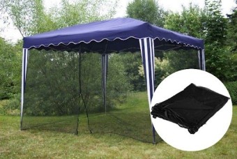 Moskytiéra na záhradný párty stan 3 x 3 m, čierna