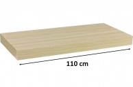 Nástěnná police STILISTA VOLATO - světlé dřevo 110 cm