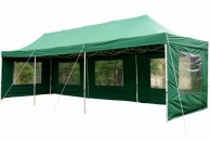 Záhradný skladací stan - zelený, 3 x 9 m