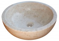 Umývadlo z prírodného kameňa Gemma 501 leštený mramor Ø 45 cm Cream