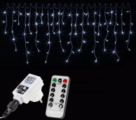 VOLTRONIC svetelný dážď 15 m, 600 LED, studená biela