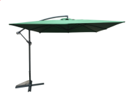 Štvorcový slnečník 8080 bočný zelený 270 x 270 cm